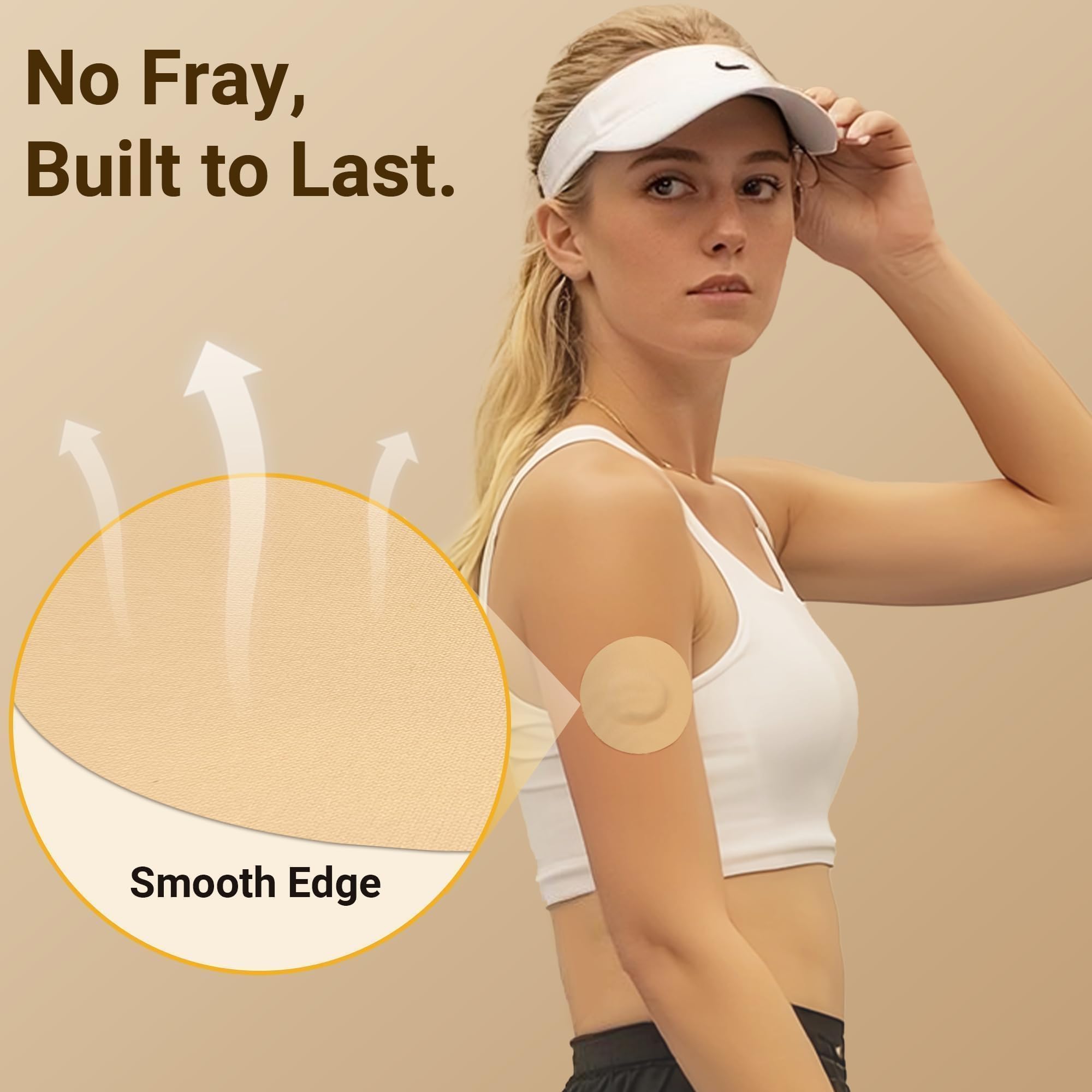 Amolyfe Dexcom G7 overpatch enables one-hand application for quick, secure fit.