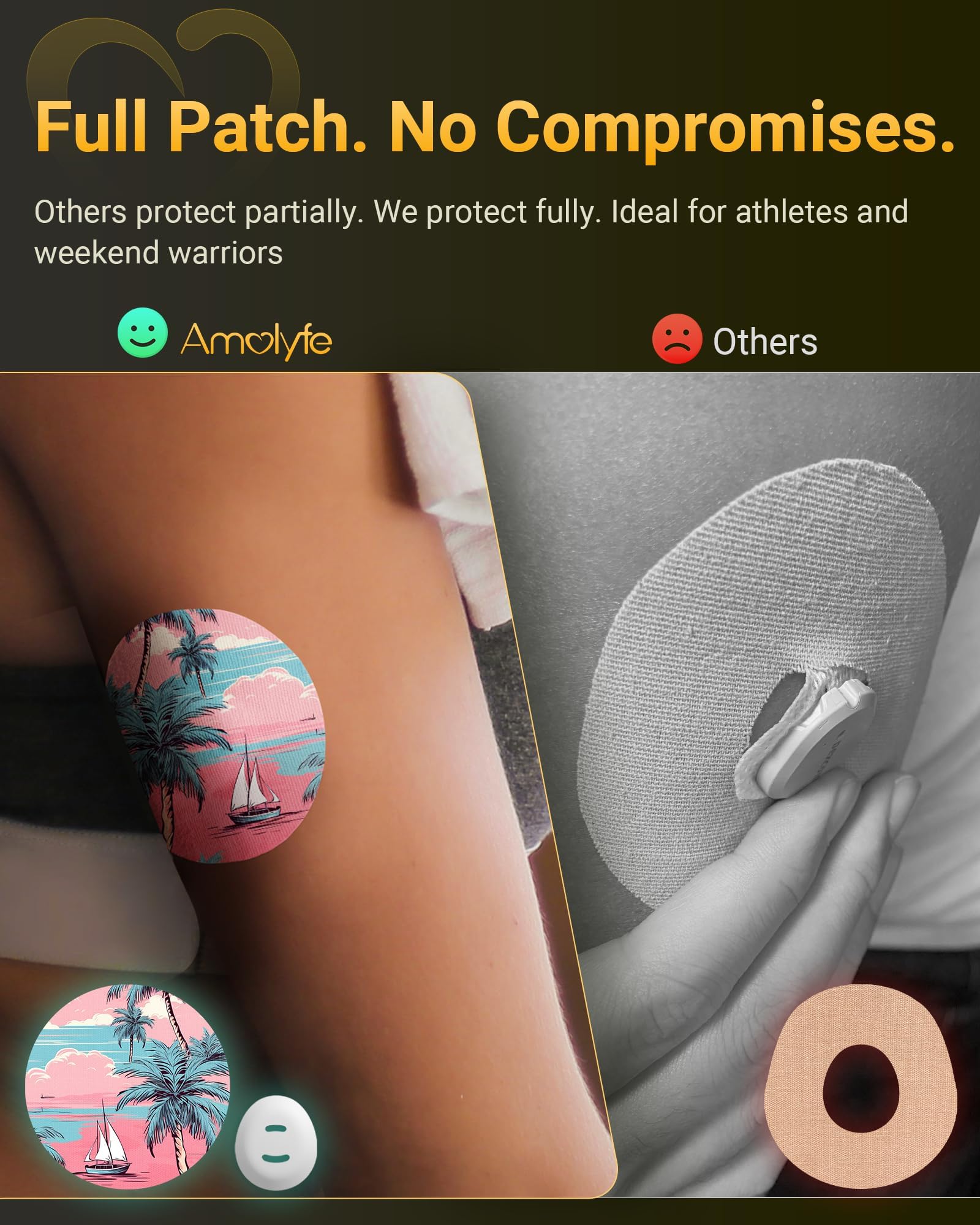 Amolyfe Dexcom G7 overpatch remains waterproof for swimmer-friendly wear