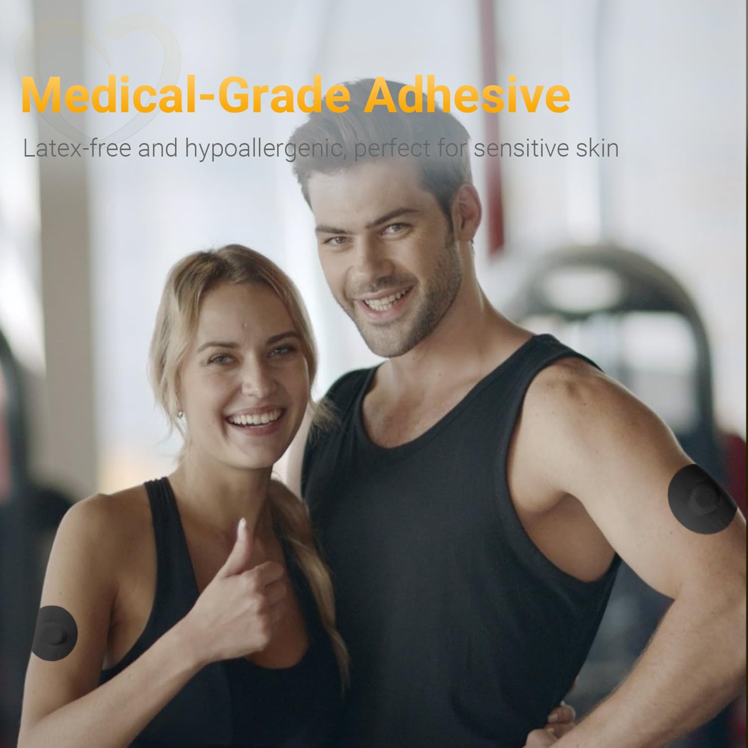 Amolyfe Dexcom G7 Overpatches medical-grade adhesive close-up latex-free hypoallergenic