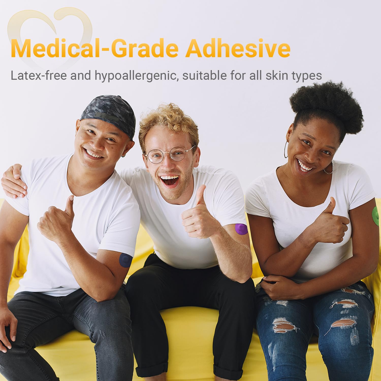 Amolyfe Dexcom G7 Stelo arm application showing clean patch fit