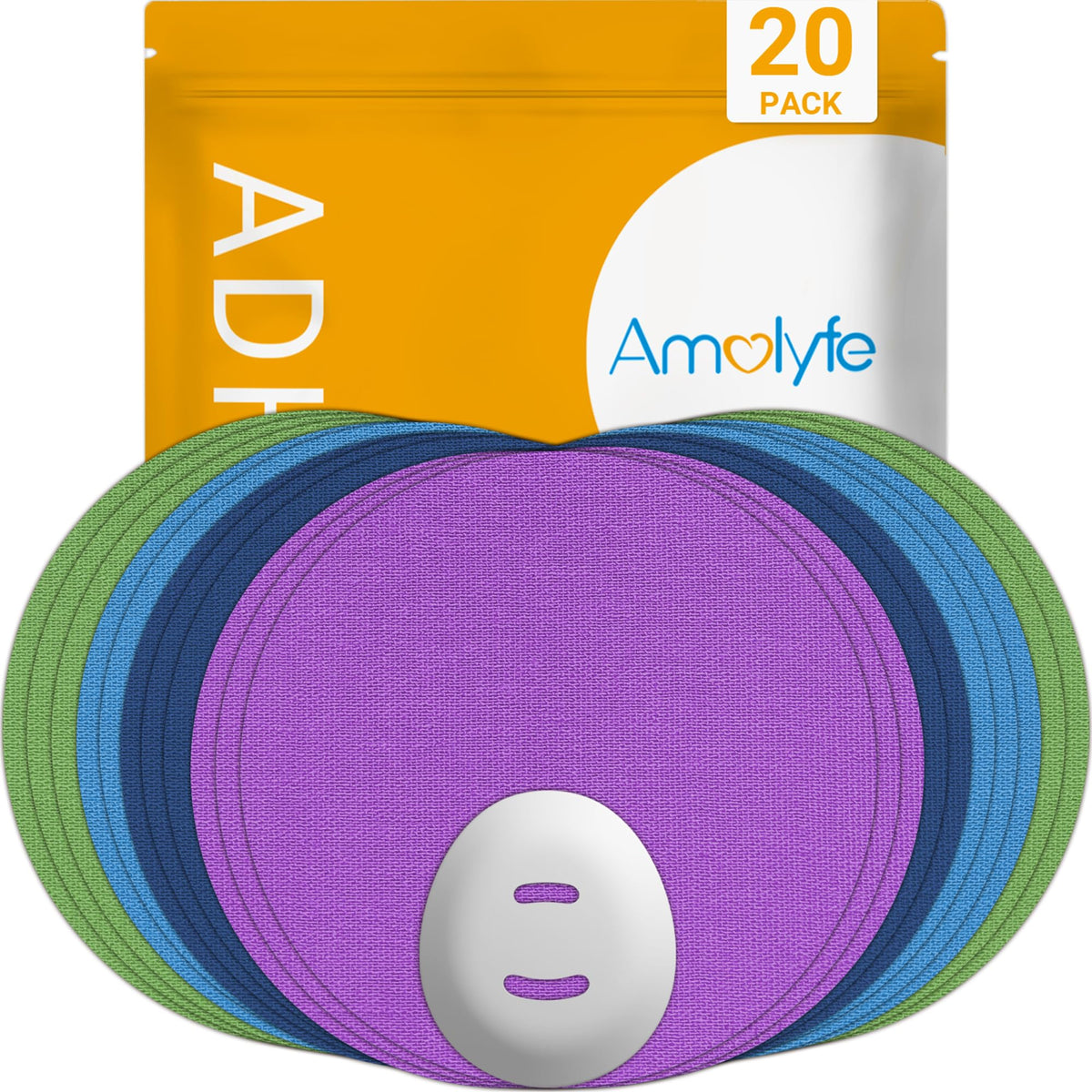 Amolyfe Dexcom G7 Stelo over patches waterproof close-up protecting sensor during activities