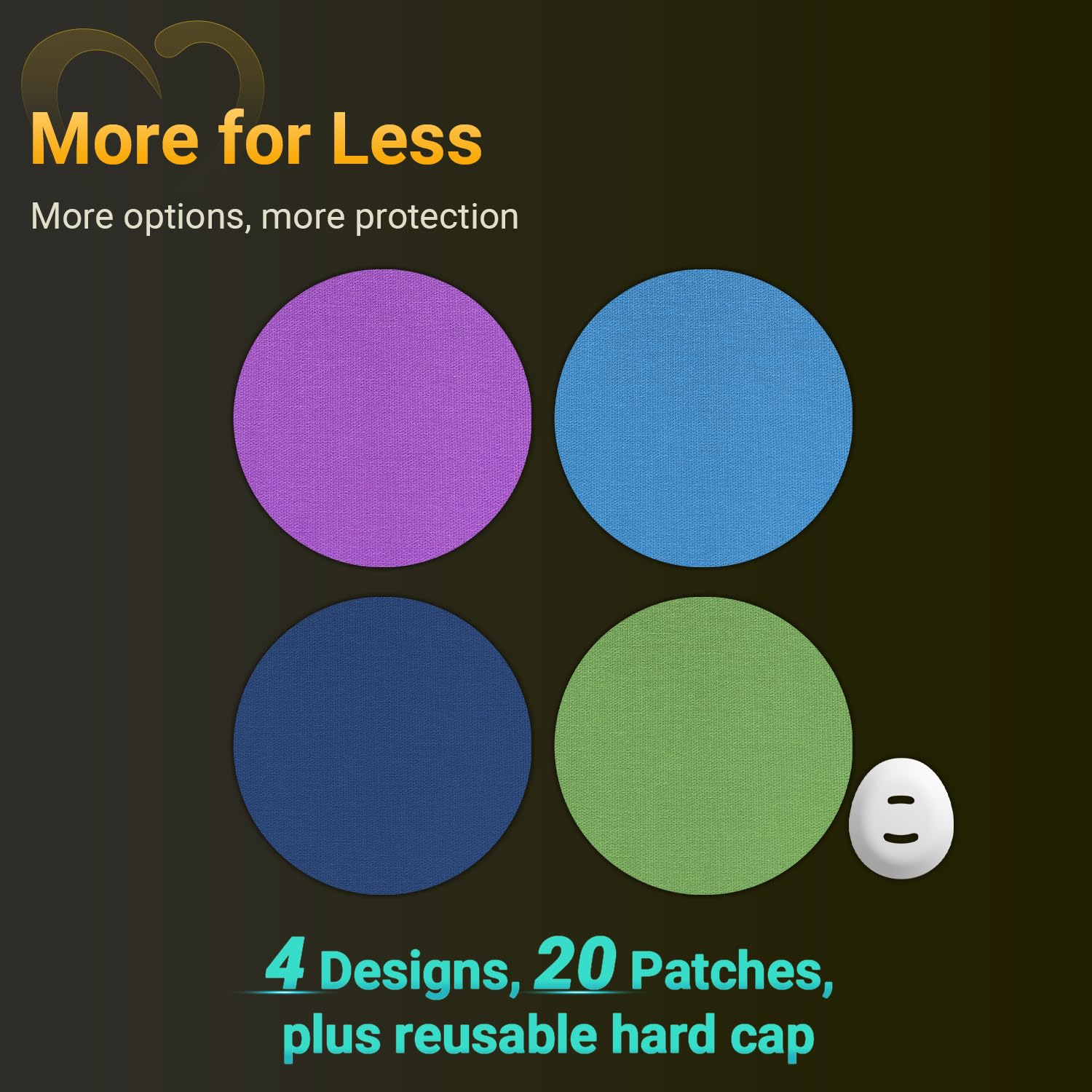 Amolyfe Dexcom G7 Stelo cap reusable bump-proof design for durable snag-free wear