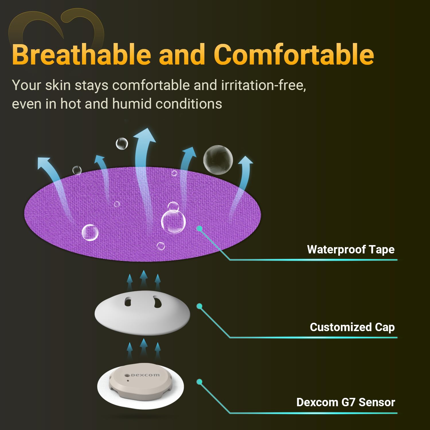 Amolyfe Dexcom G7 Stelo waterproof use during swimming or showering