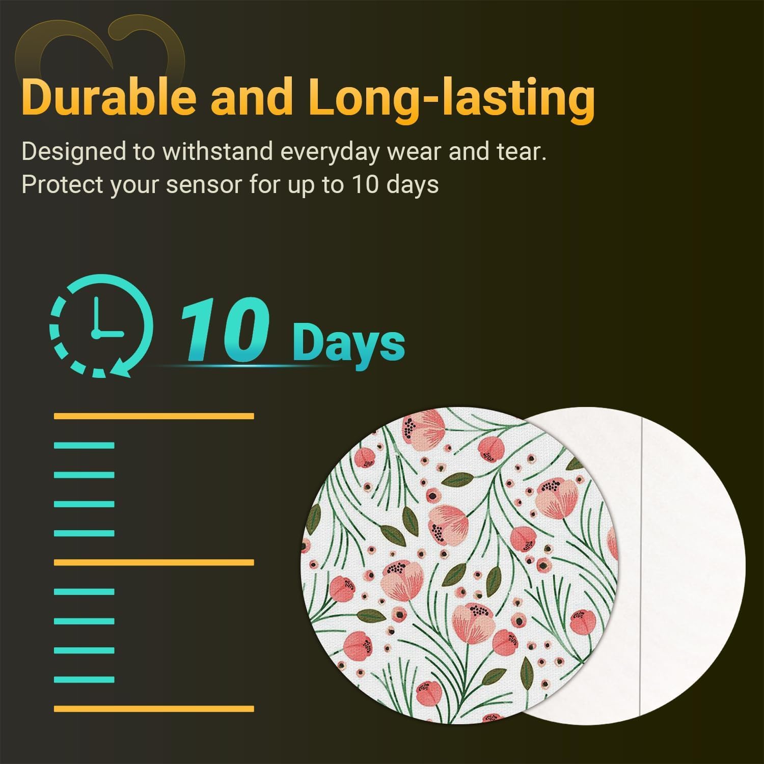 Amolyfe hypoallergenic medical adhesive on Dexcom G7 over-patch suitable for all skin types