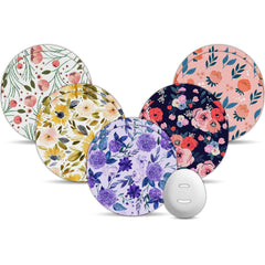 Amolyfe Flower Dexcom G7 patch applied on skin for secure protection during activity