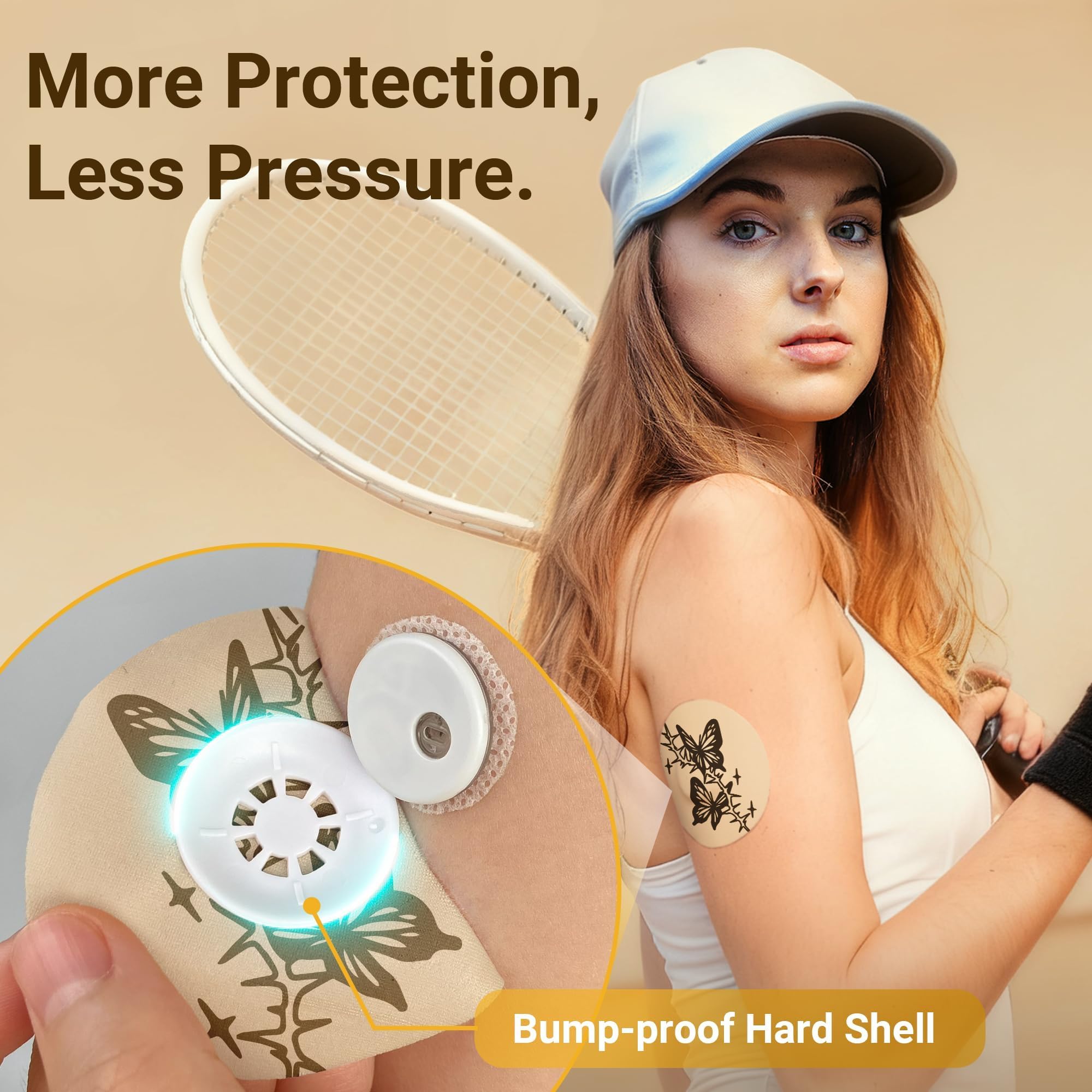 Amolyfe Libre3 fray-free fabric patch stays flat during workouts.