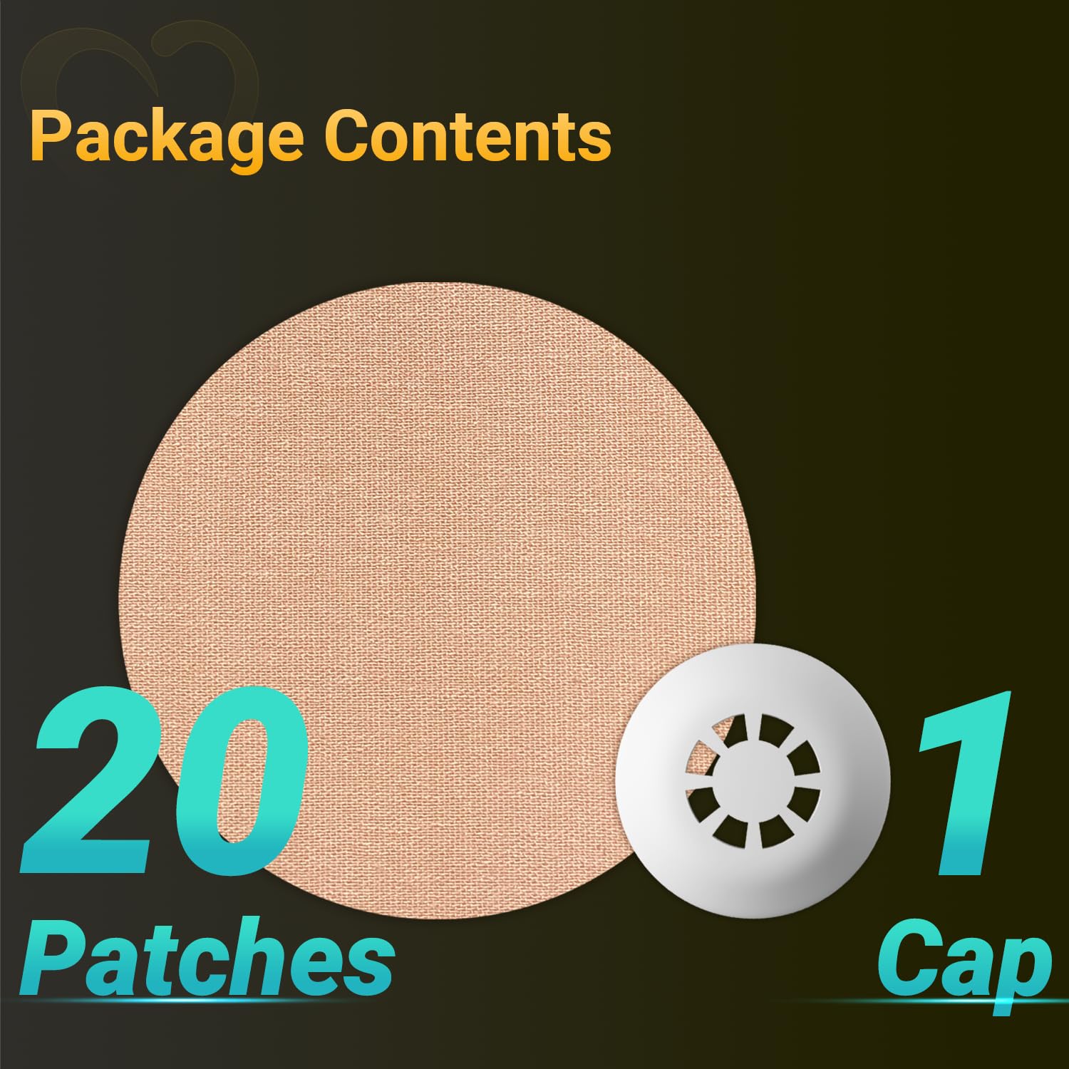 Tan color blends with skin for discreet wear.