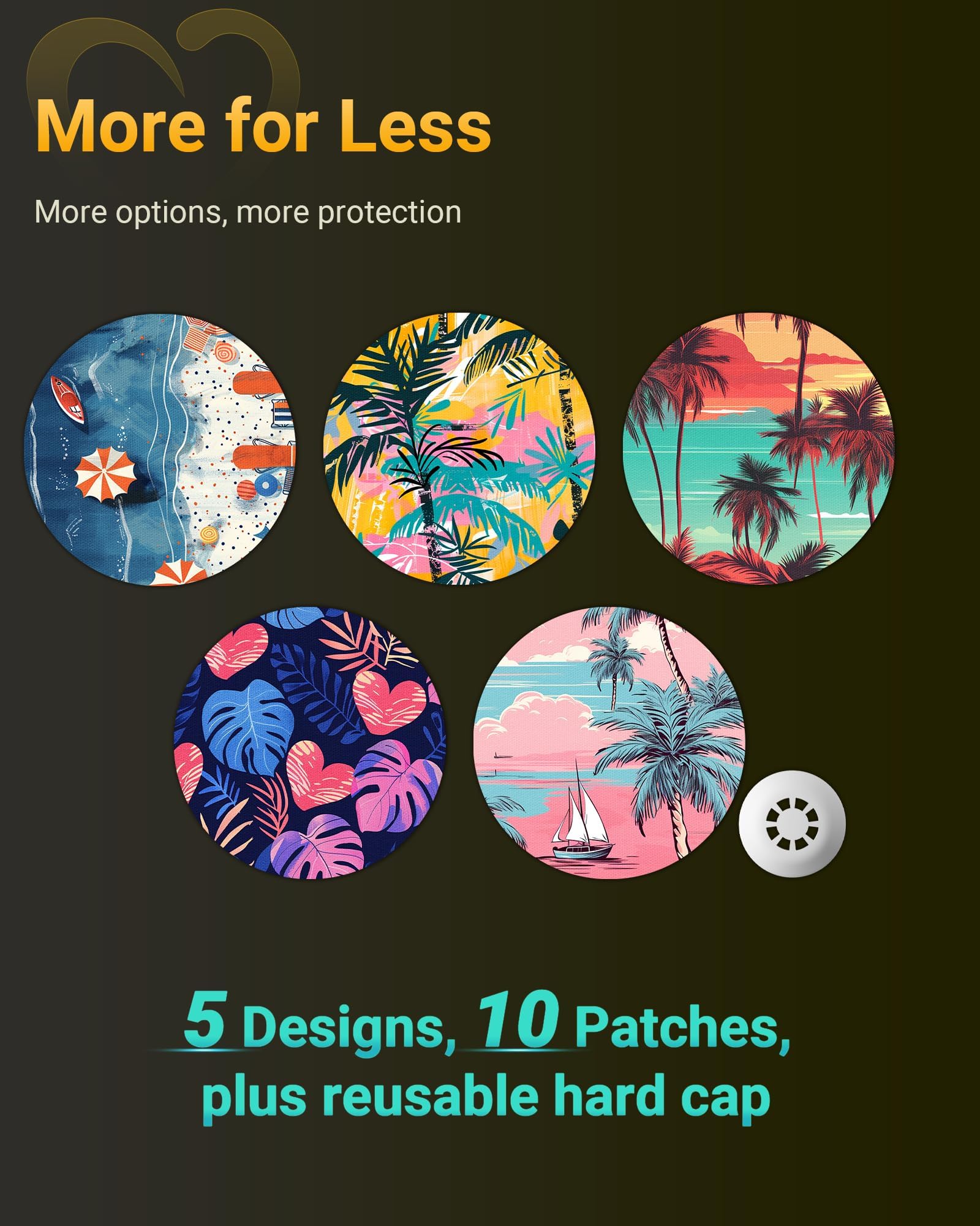 Amolyfe Libre 3 patches are waterproof and breathable for swimming and daily activities.