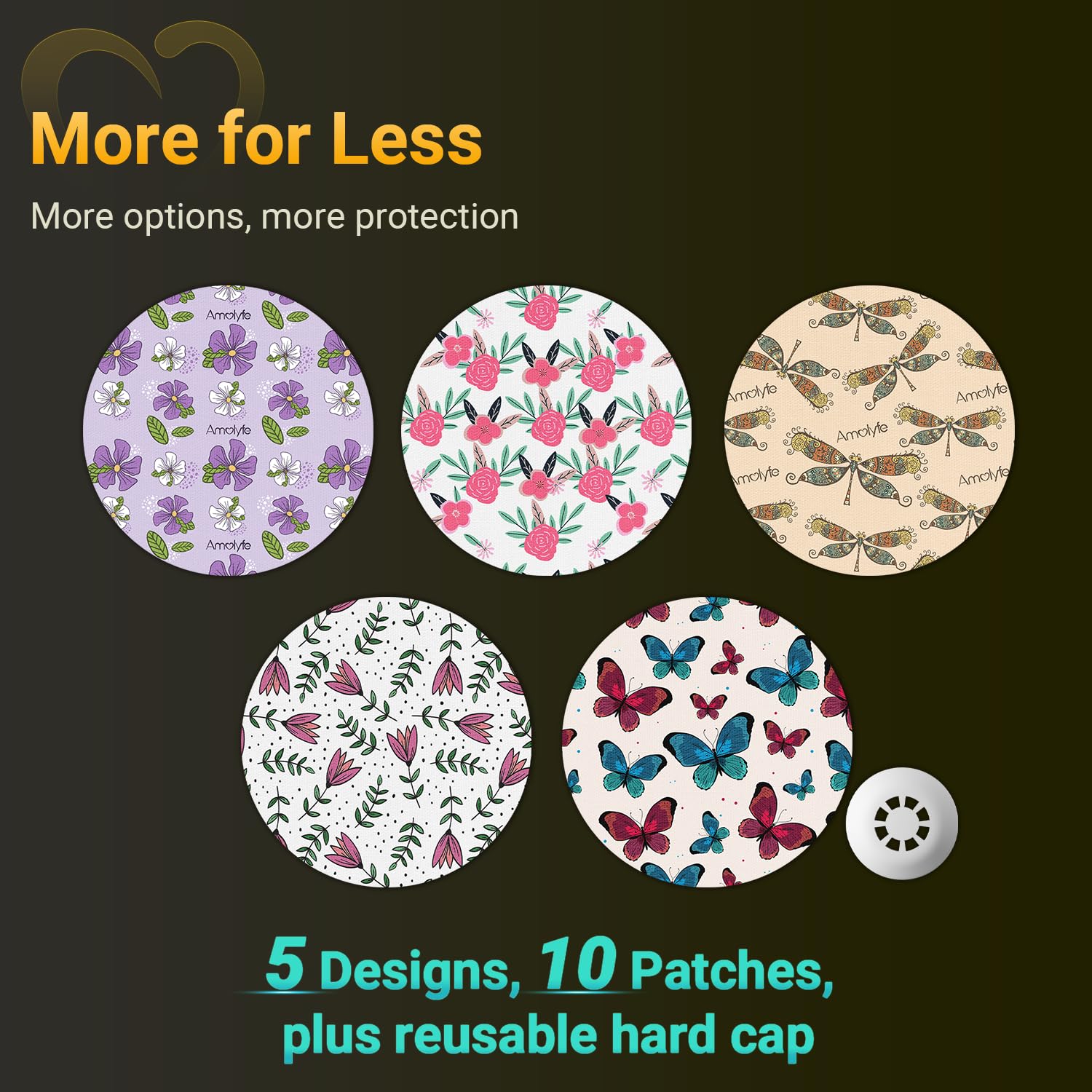 Amolyfe Libre 3 hard-cap protection secures the sensor during sports.