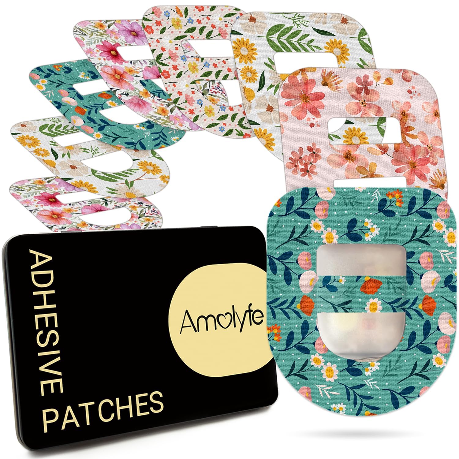 Amolyfe Omnipod 5 patch with flower design for discreet, stylish wear