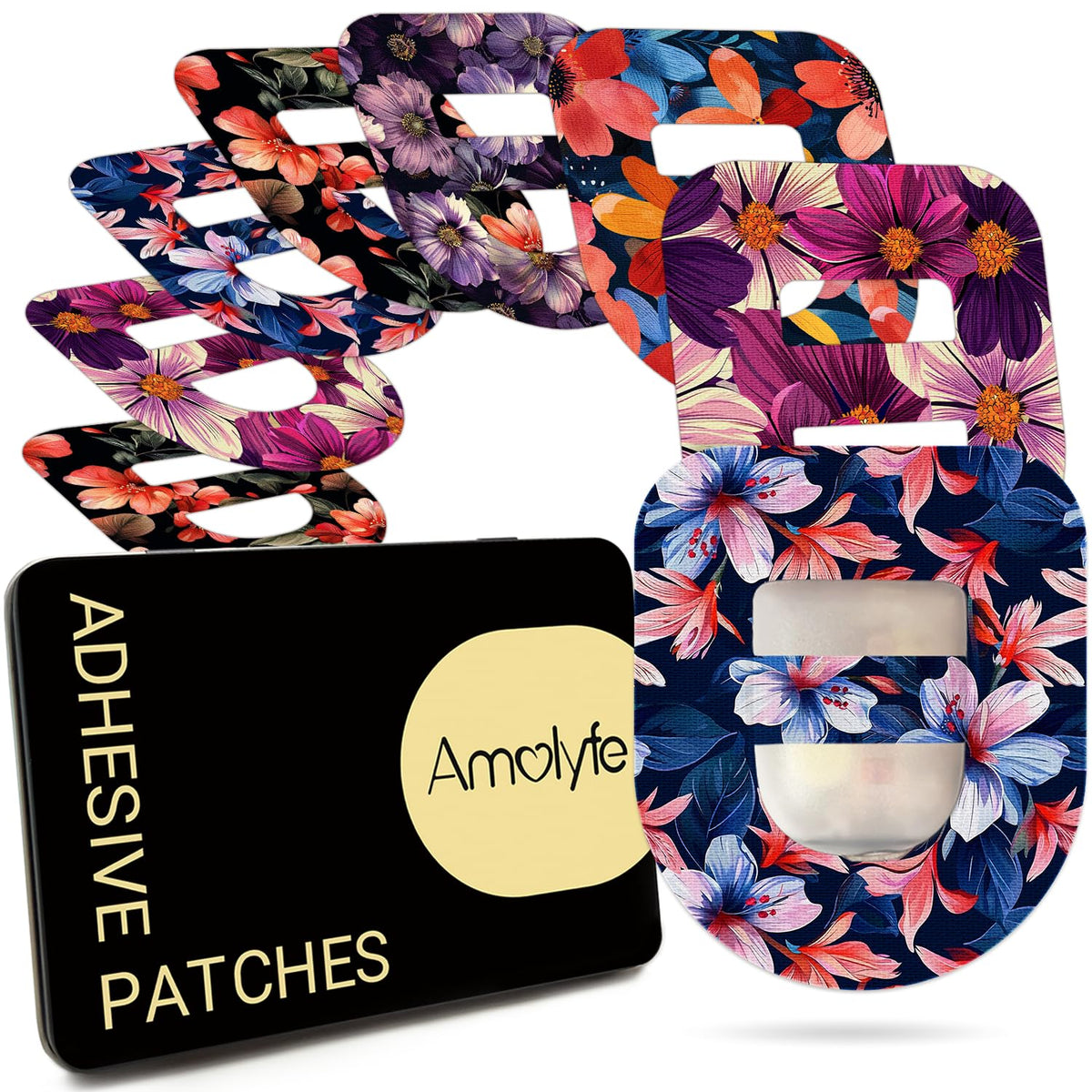 Amolyfe Omnipod middle-strap patch for secure wear during daily activities.