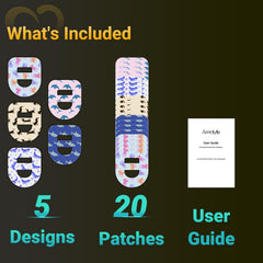 Amolyfe Omnipod Overpatch with stretch-back design for seamless wear.