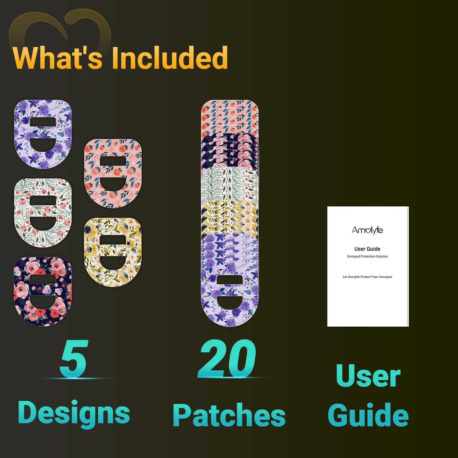 Stretch-back Omnipod patch from Amolyfe provides seamless fit without exposed adhesive.