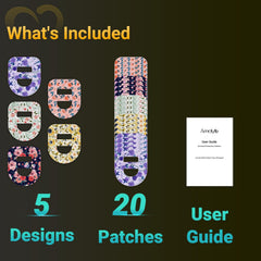 Stretch-back Omnipod patch from Amolyfe provides seamless fit without exposed adhesive.