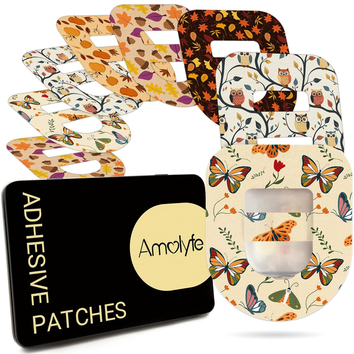 Amolyfe Omnipod 5 adhesive patches on pod for secure wear during workouts.