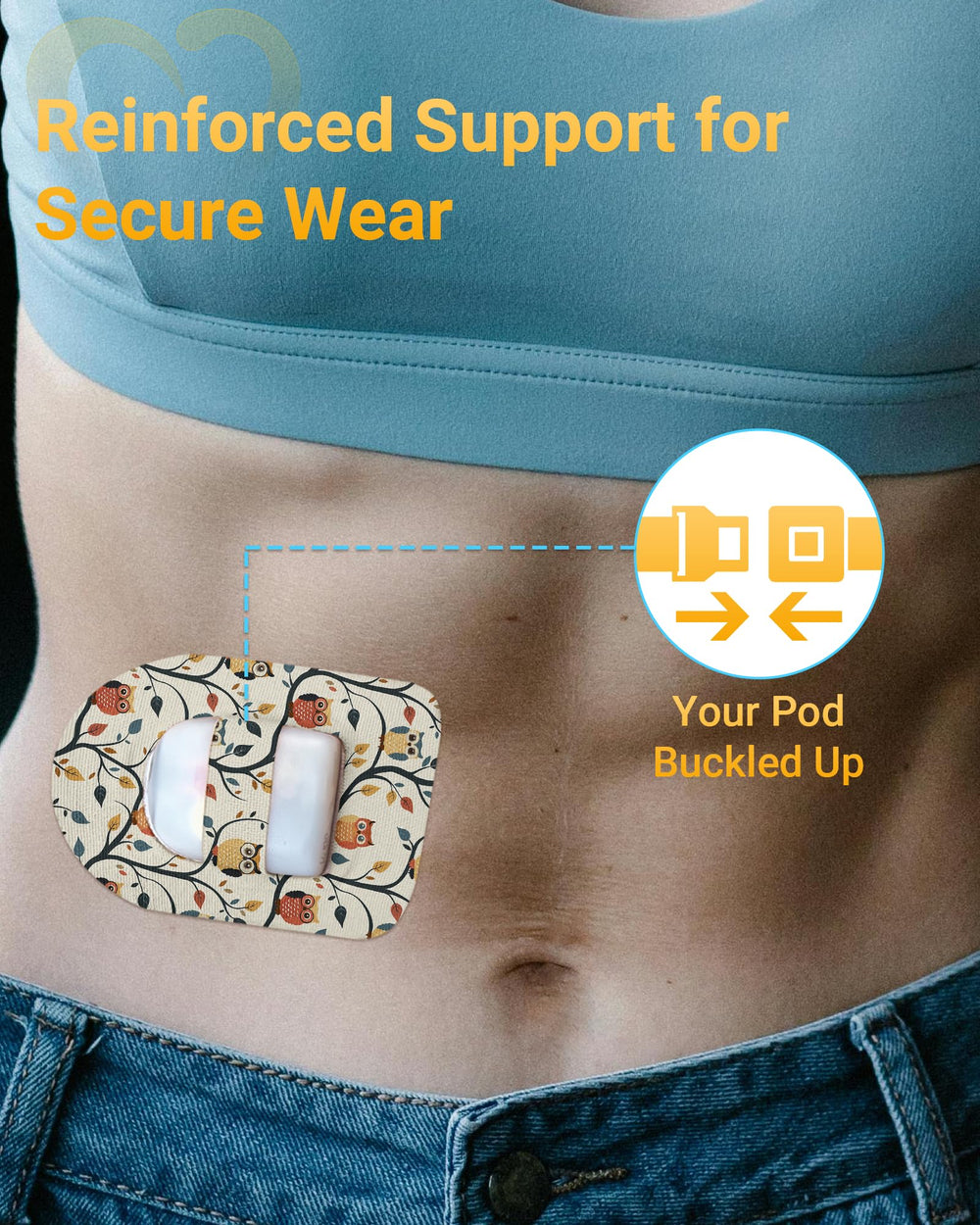 Amolyfe Omnipod 5 stretch-backpatch facilitates easy application.