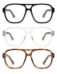 AMOMOMA 3-pack oversized aviator frames on display for daily reading