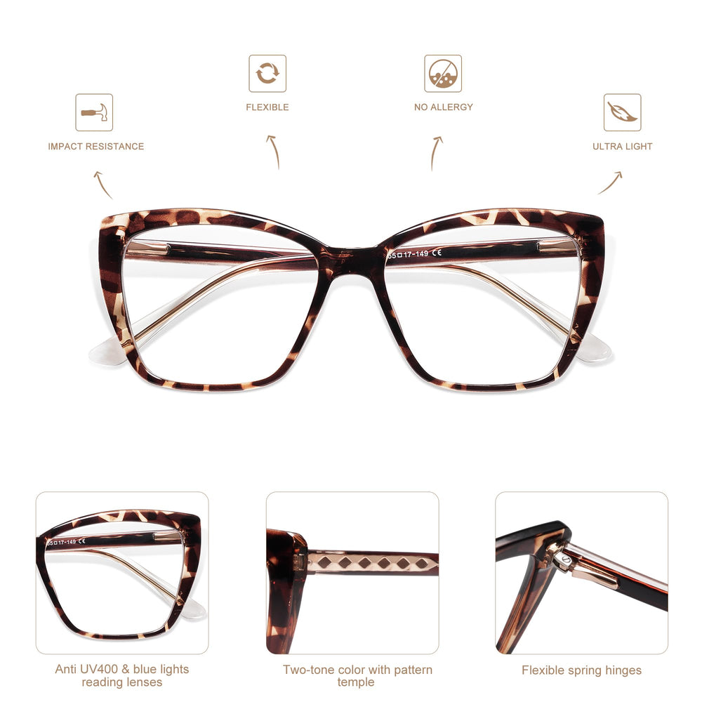 AMOMOMA product dimensions show lens width and oversized frame.