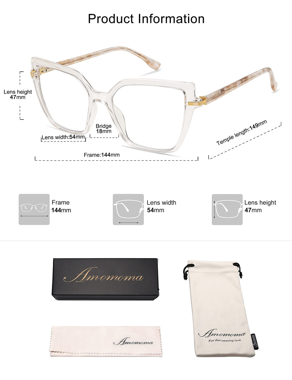 AMOMOMA gift-ready packaging showing two glasses convenient for gifting.