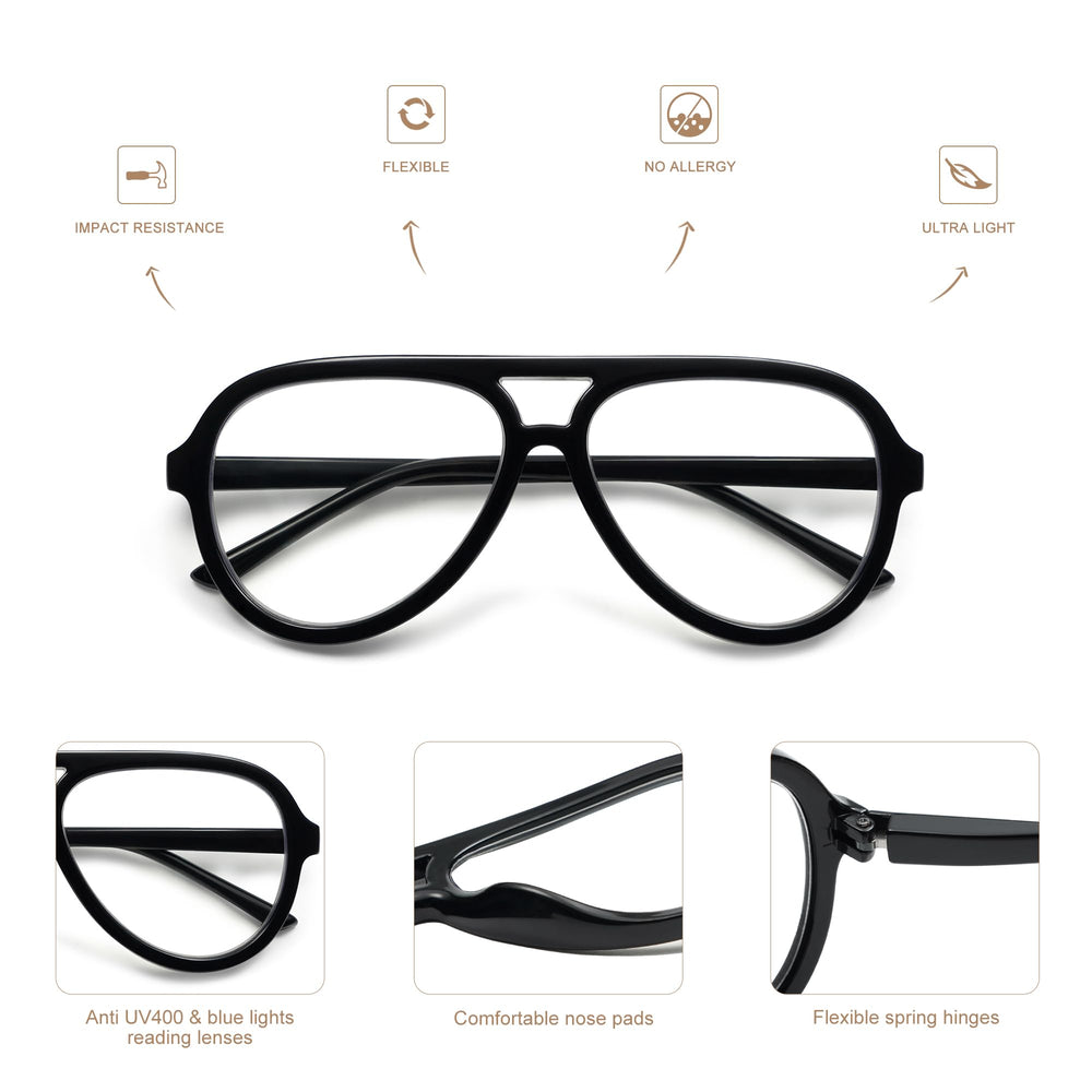 AMOMOMA oversized frame side profile for comfortable all-day wear