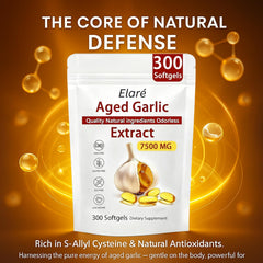 AMOQUCT Elare garlic extract focusing on immune support in softgels