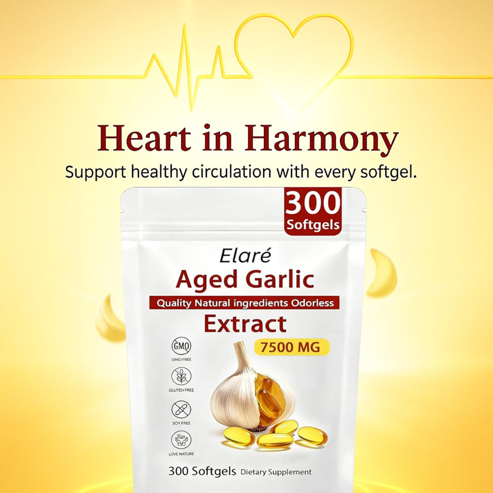 AMOQUCT Elare non-GMO garlic capsules for gentle daily use