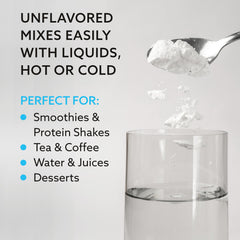 Scoop of Amplicell Multi Collagen Peptides powder for easy serving.