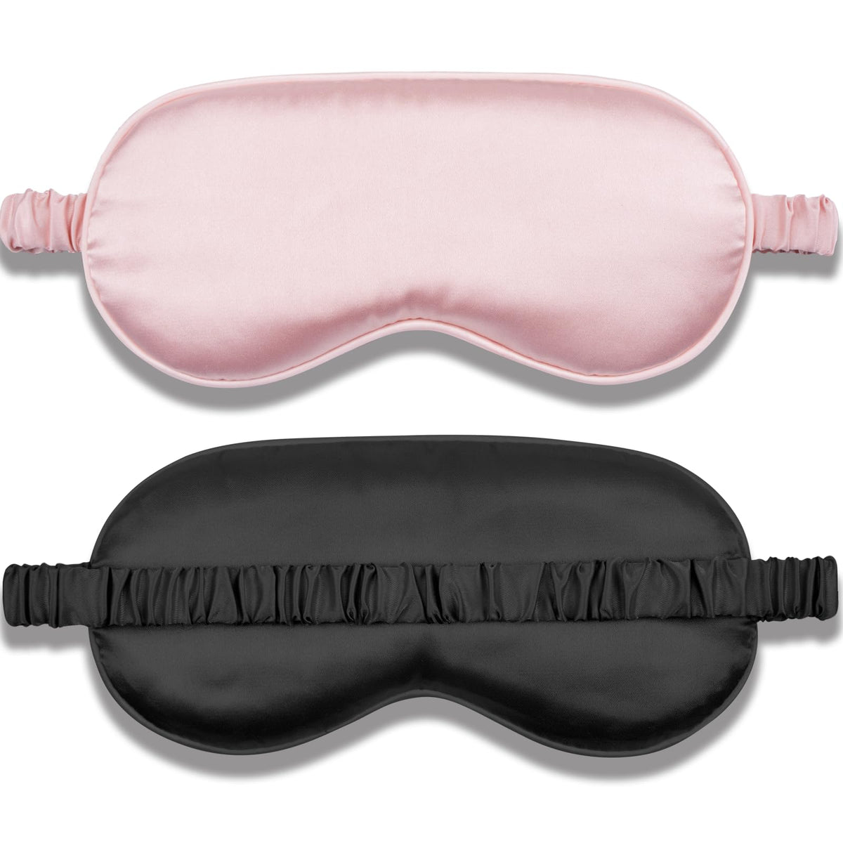 Amrules Sleep Mask 2-Pack in pink and black provides lightweight blackout for restful nights.