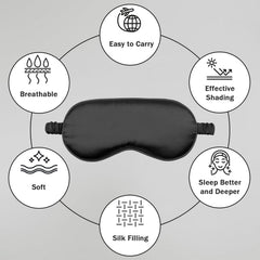 Amrules sleep mask elastic head strap stays in place during any sleep position.