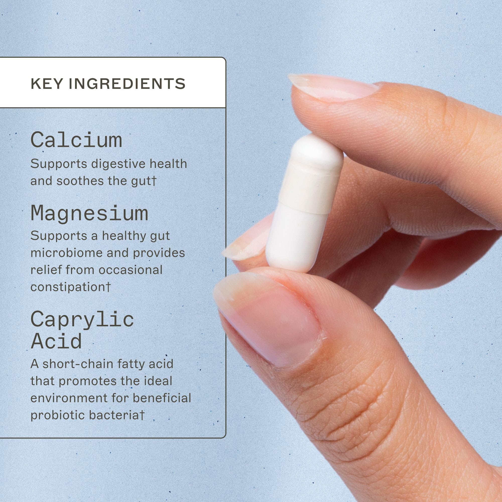 Amy Myers MD Caprylic Acid label emphasizing gluten-free, dairy-free, non-soy formula.