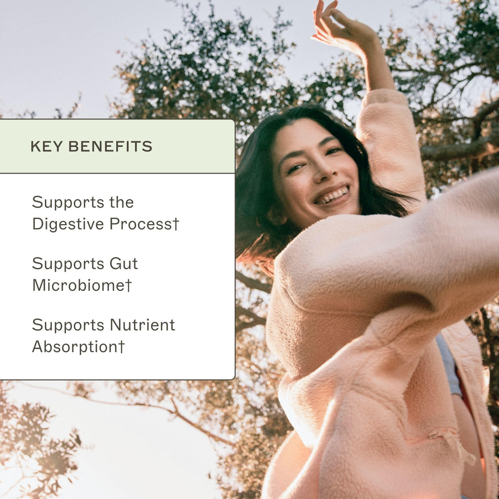 Amy Myers MD Complete Enzymes packaging in hand signals accessibility for daily gut care.