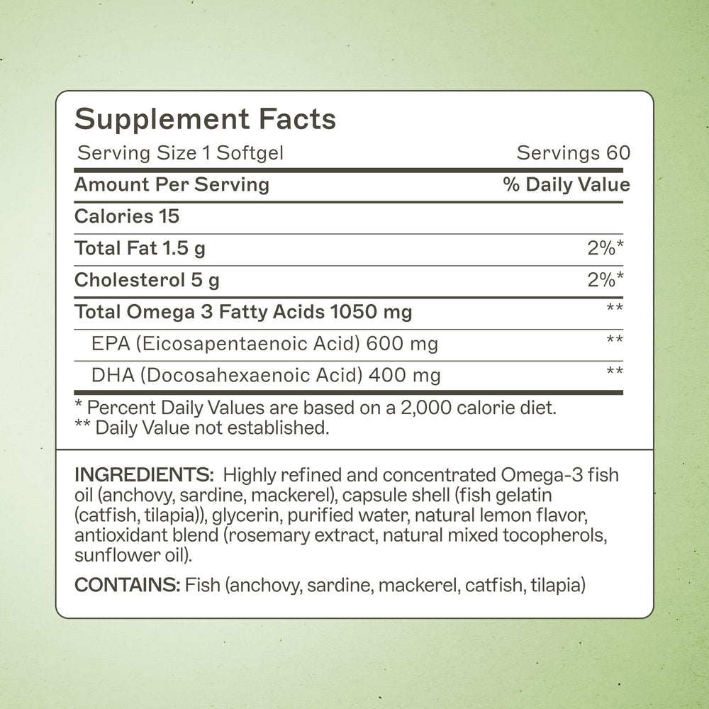Amy Myers MD Complete Omega-3 Softgels capsules close-up highlights EPA/DHA for daily use