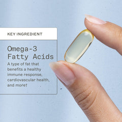 Amy Myers MD Complete Omega-3 Softgels sourced from cold-water fish for quality omega-3