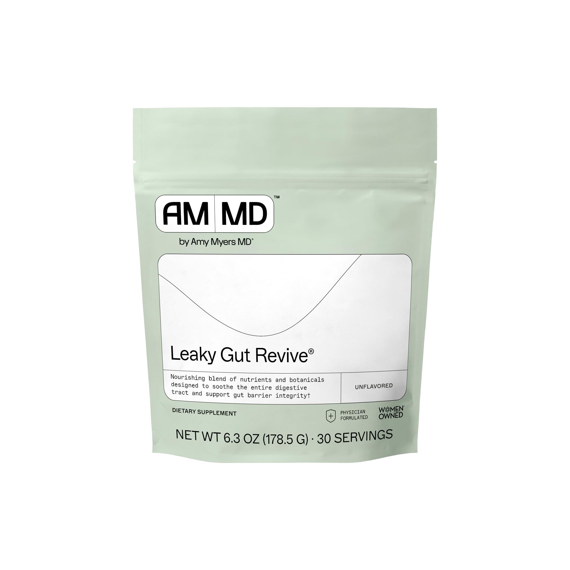 Amy Myers MD Leaky Gut Revive bottle for daily gut support.