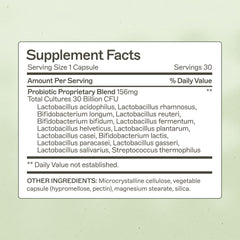 Amy Myers MD Probiotics 30B capsules close-up, convenient daily supplement for gut health.
