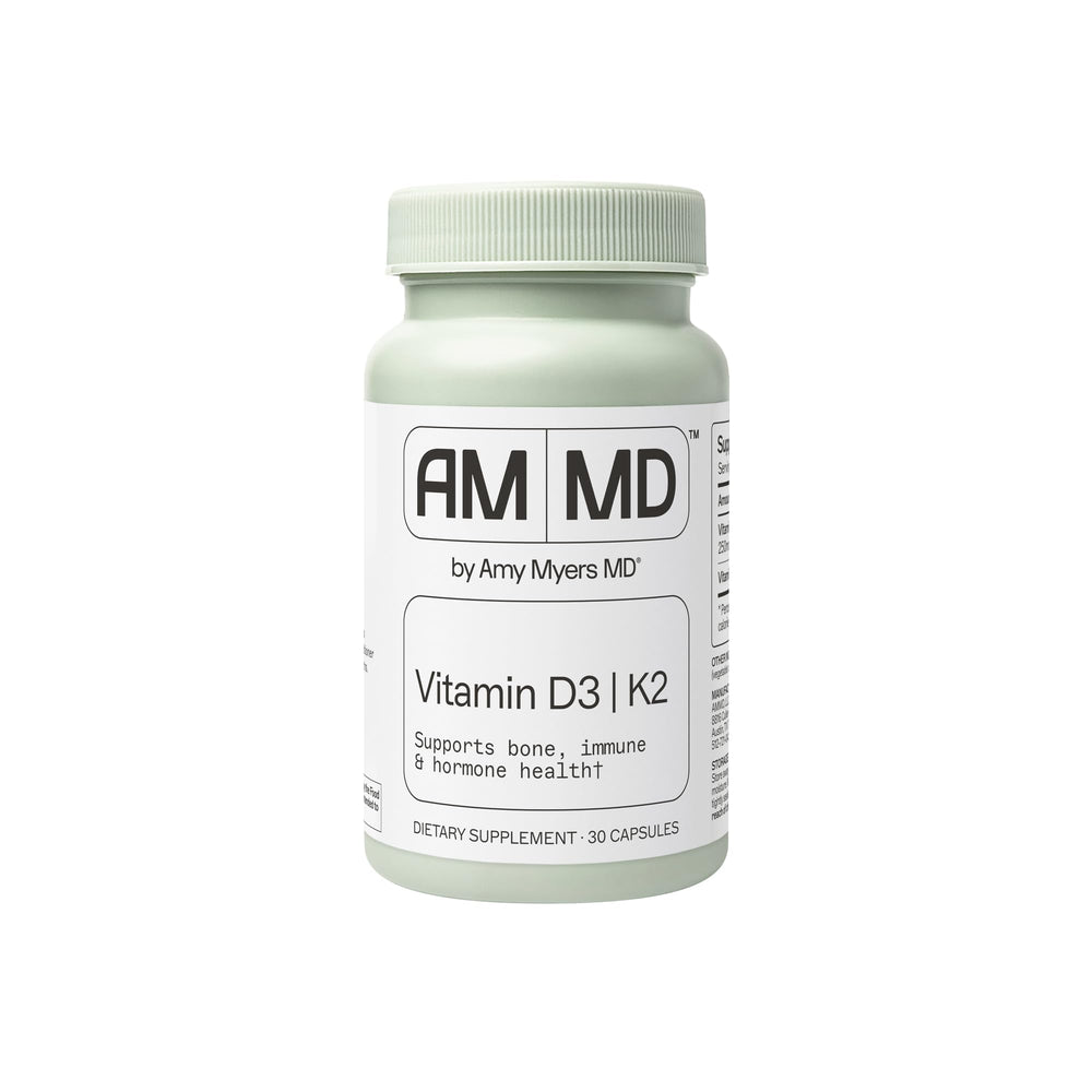Amy Myers MD Vitamin D3/K2 bottle ready for daily wellness support