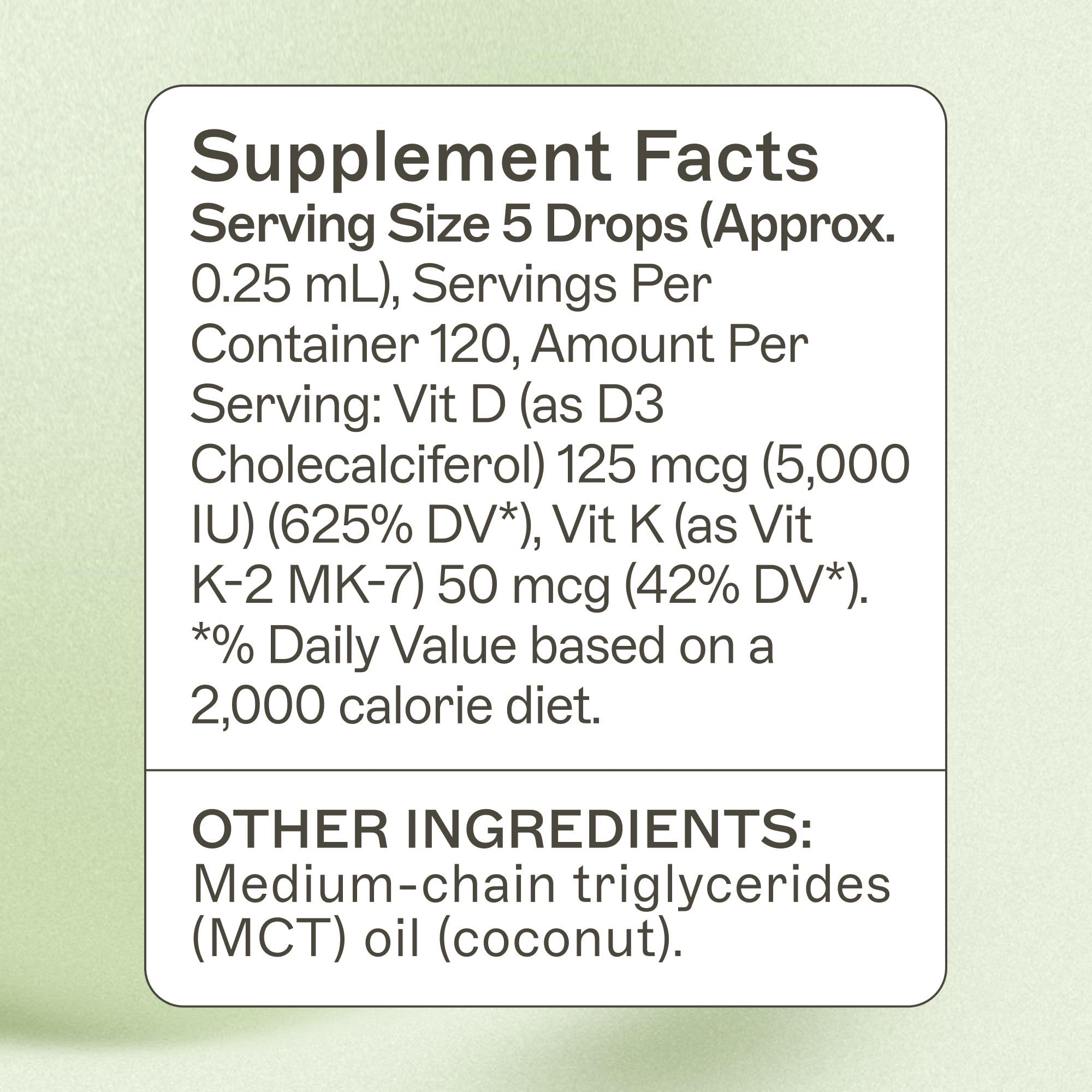 Amy Myers MD Vitamin D3/K2 Liquid drops close-up highlighting liquid form absorption