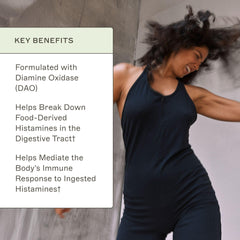 Amy Myers MD Histazyme in a digestive health setup suggests gut support and daily balance.