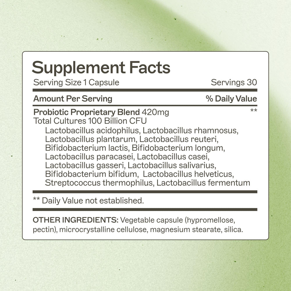 Amy Myers MD Probiotic 100 Billion capsule close-up for digestion support