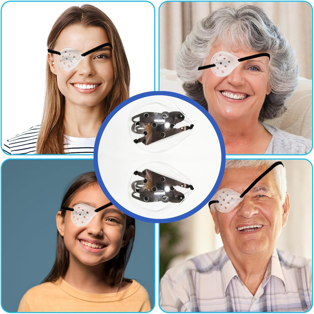 Clear AMZVIO eye guard for sleeping with minimal tape needed.