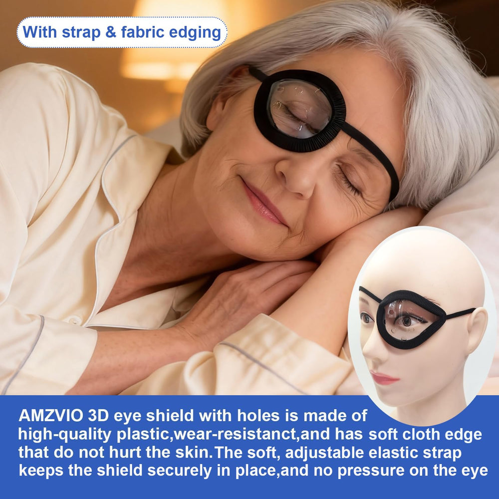 AMZVIO clear eye shield right view with comfortable fit