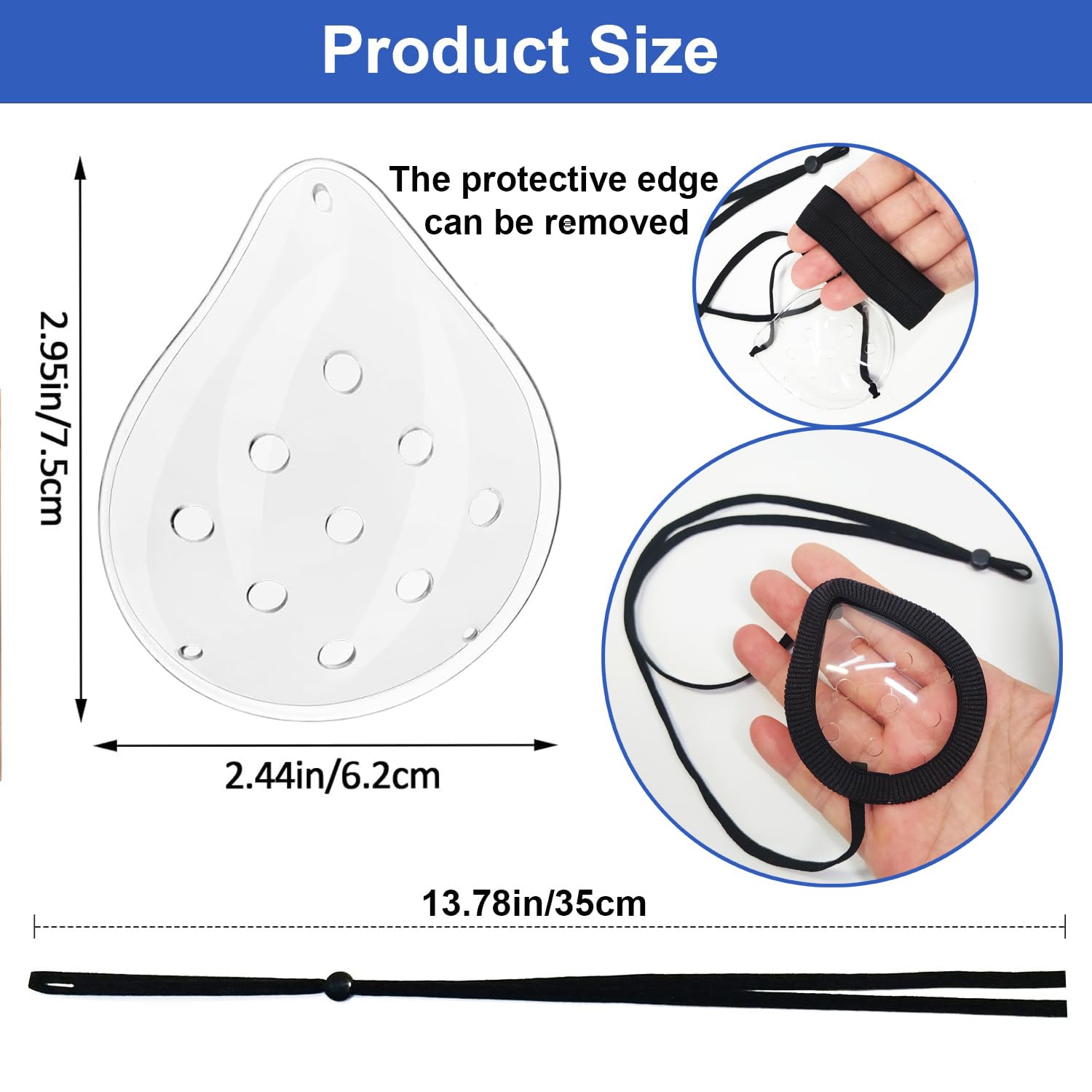 AMZVIO eye shield with black edge for skin comfort