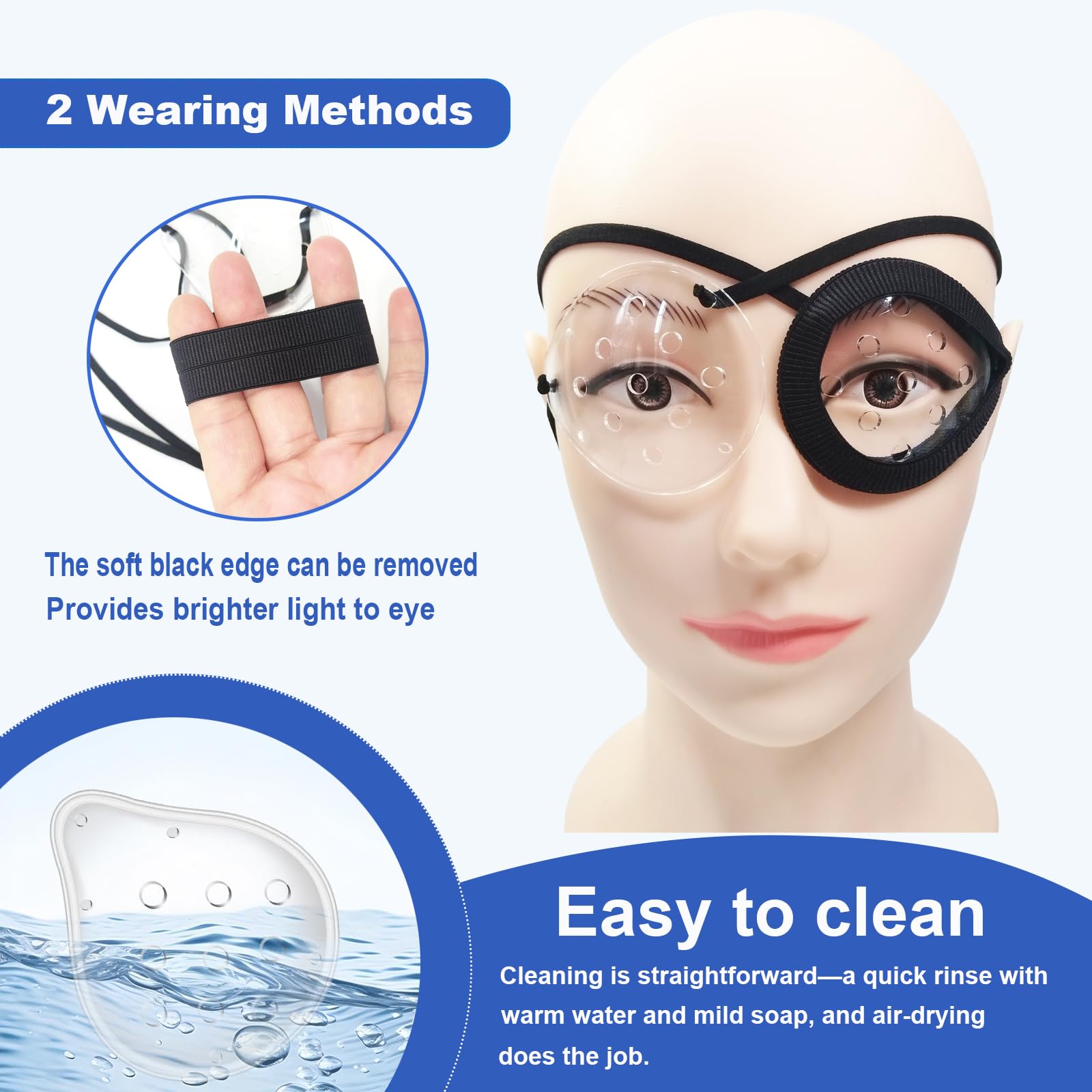 AMZVIO eye shield ventilation holes for airflow