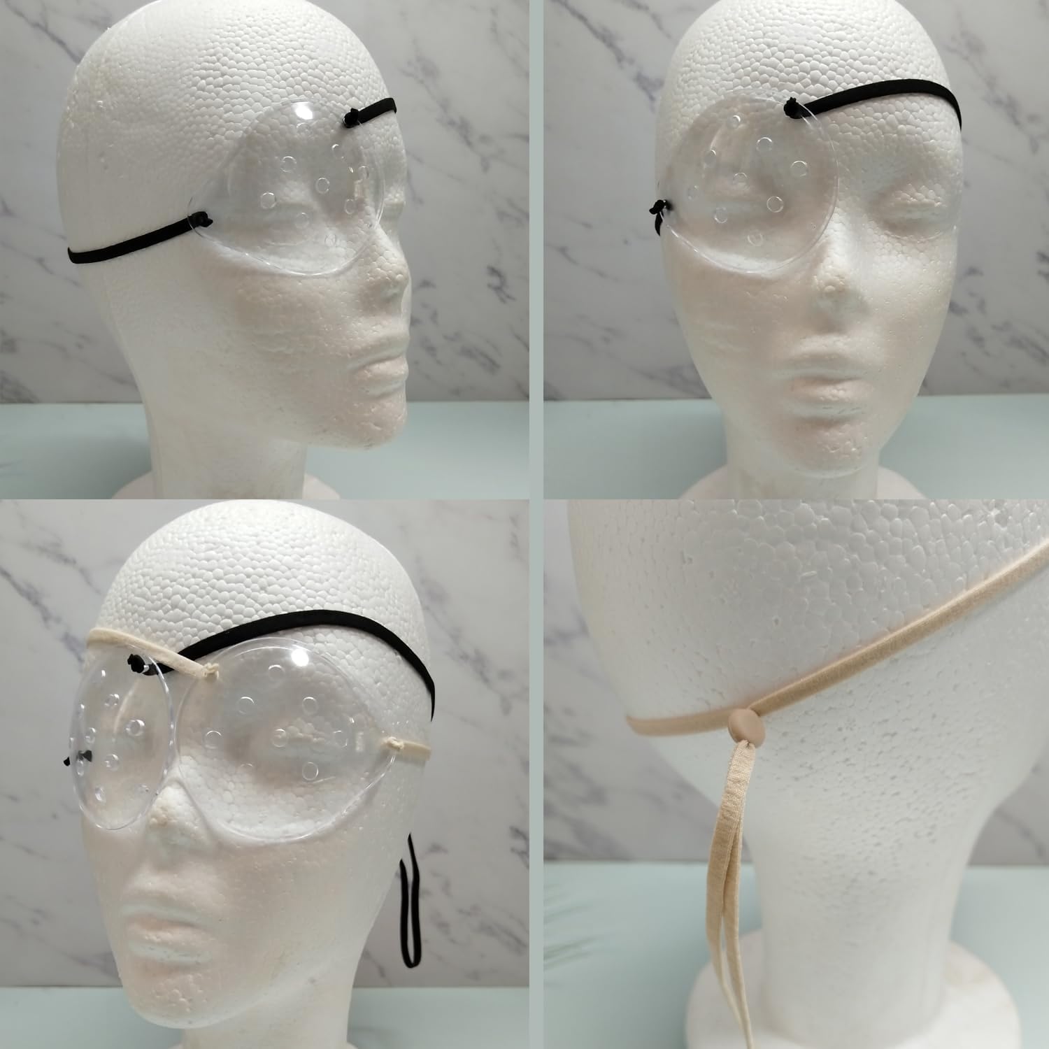 Right and left AMZVIO eye shields included for a balanced fit.