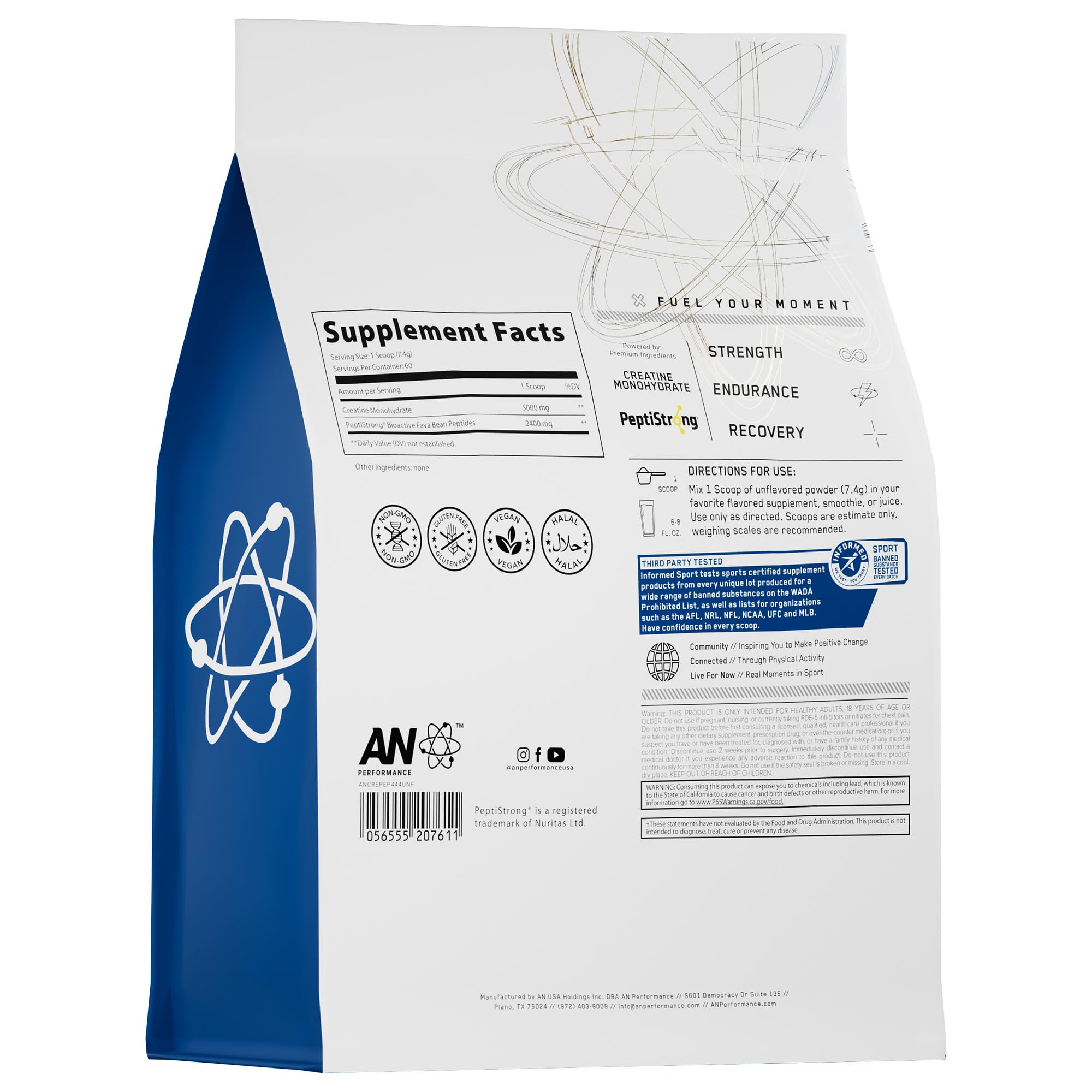 AN Performance non-GMO mark on packaging conveys product integrity.