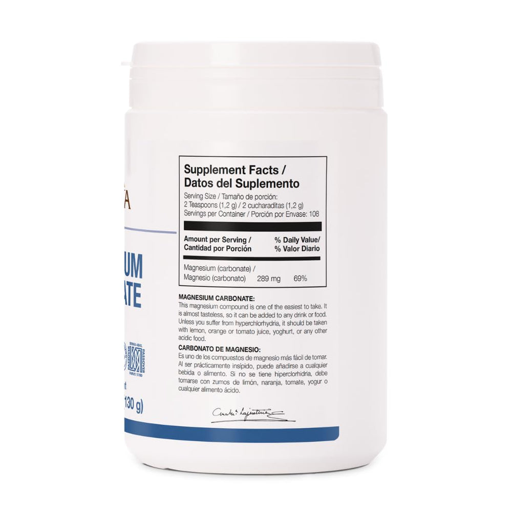 Ana Maria Lajusticia Magnesium Carbonate 130 powder whisked into water for easy mixing