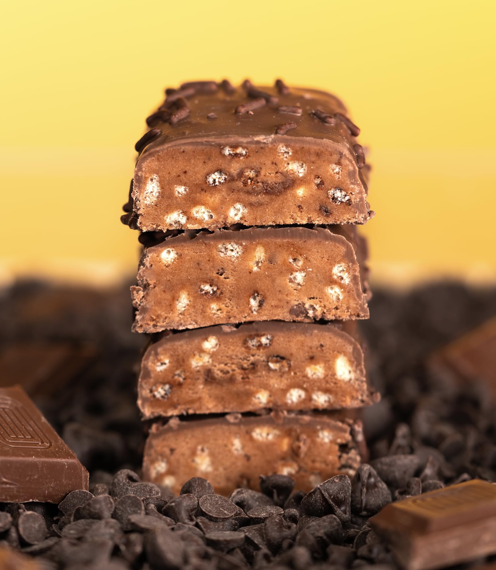 Close-up of Anabar chocolate coating signaling real ingredients and flavor