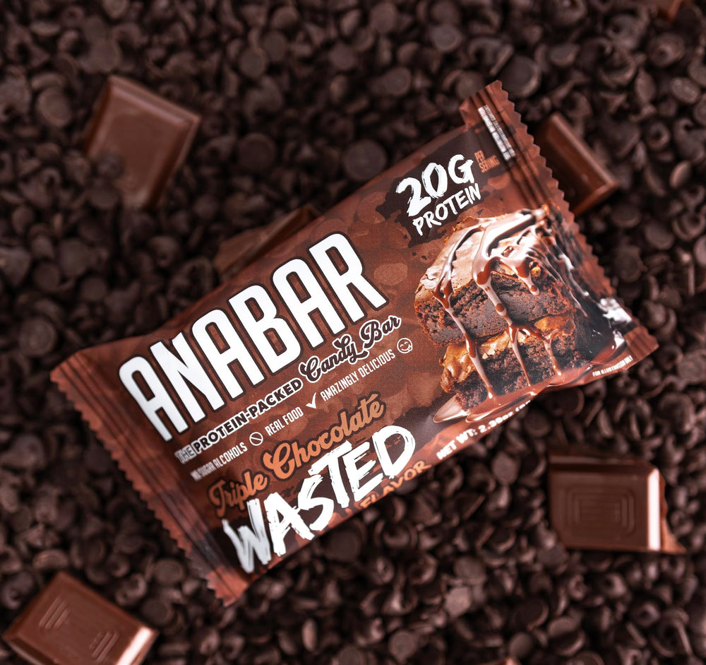 Anabar bar on a gym bench, ideal post-workout protein option