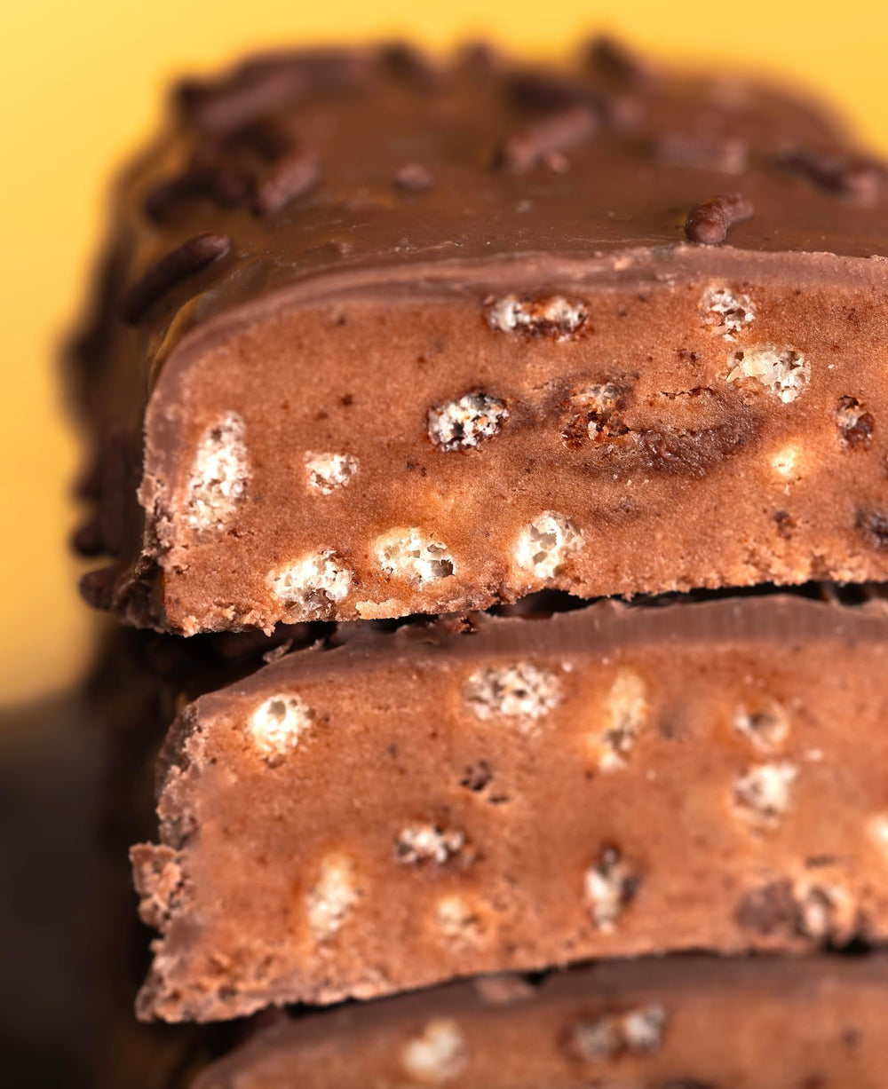 Anabar Triple Chocolate Wasted bar in a tote, convenient travel snack