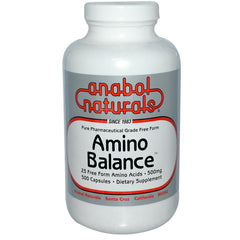 Anabol Naturals Amino Balance bottle on a kitchen counter for post-workout support.